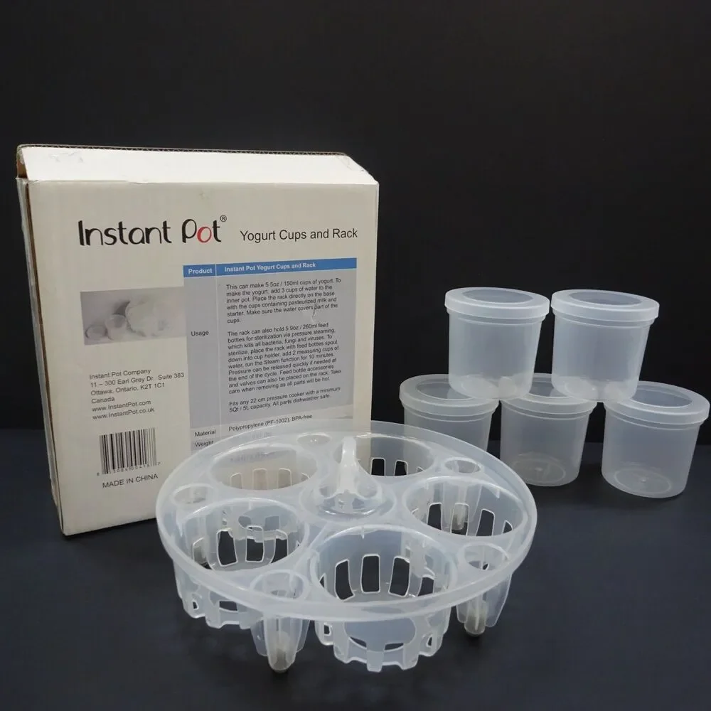 Instant Pot Yogurt Cups & Rack Set New Open Box